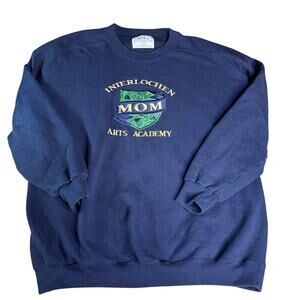 Vintage Genus Women's XL Sweatshirt Interlochen Arts Academy Mom Navy USA made